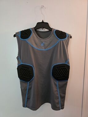 Champro Bull Rush Padded Compression Shirt Adult XL is a gray padded compres